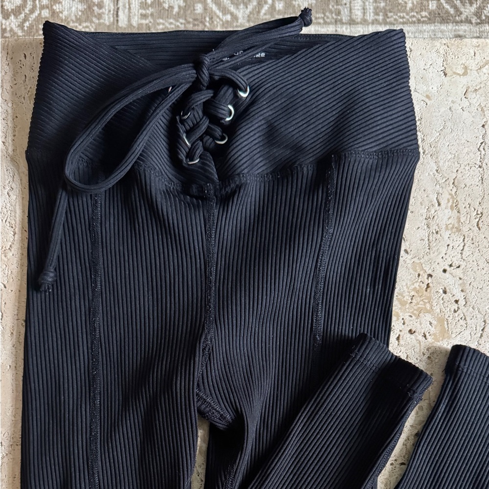 Year of Ours Black Ribbed Activewear